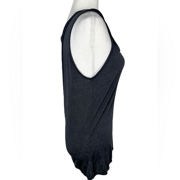 Amari Active Women’s Dark Heather Grey Scoop Neck Lightweight Tank Top - Picture 3 of 6